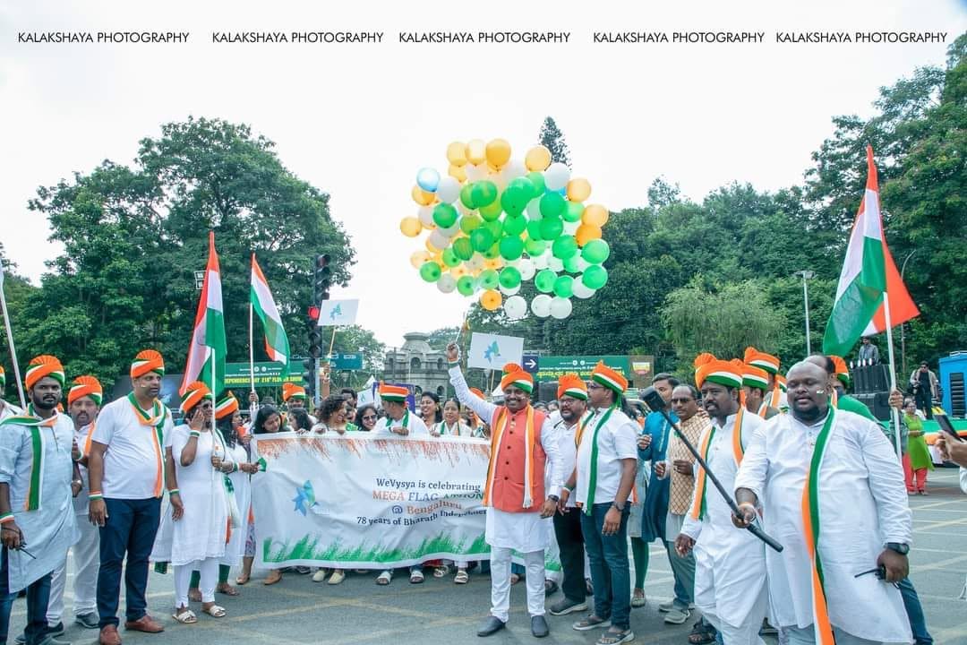 Balloons released at the flag hoisting ceremony